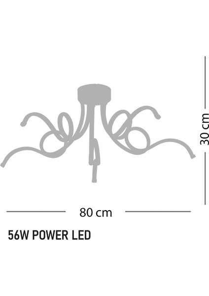 Lamore Home Lucea Günışığı Ledli 5'li Beyaz Plafonyer Avize