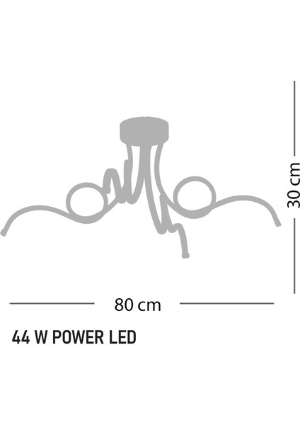 Lamore Home Lucea Günışığı Ledli 4'lü Beyaz Plafonyer Avize