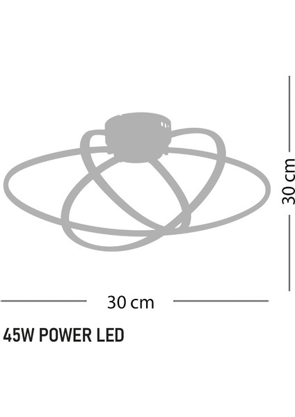 Lamore Home Seher Günışığı Ledli 3'lü Beyaz Plafonyer Avize