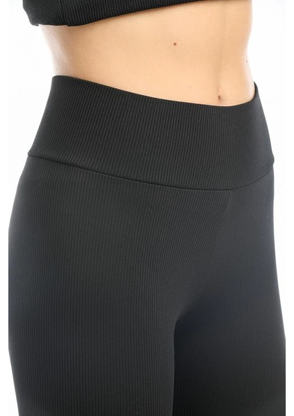 Kadın Siyah Fitilli Ekstra Yüksek Bel Toparayıcı Tayt fırsatları