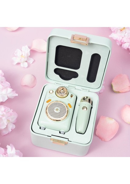 Fairy-Ok Karaoke Mikrofonlu Fm Radyolu Taşınabilir Yeşil Bluetooth Hoparlör indirimleri