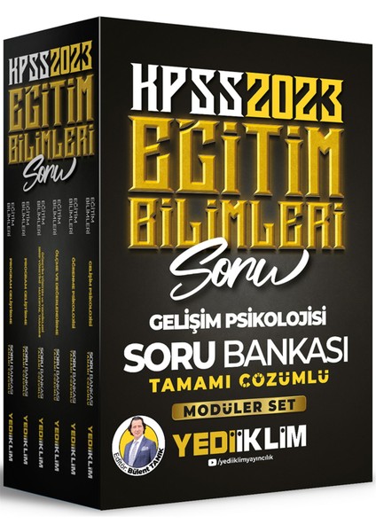 KPSS 2023 Eğitim Bilimleri Tamamı Çözümlü Modüler Soru Bankası Seti