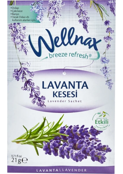 Wellnax Breeze Refresh Dolap ve Çekmece Kokusu Lavanta Kesesi x 1