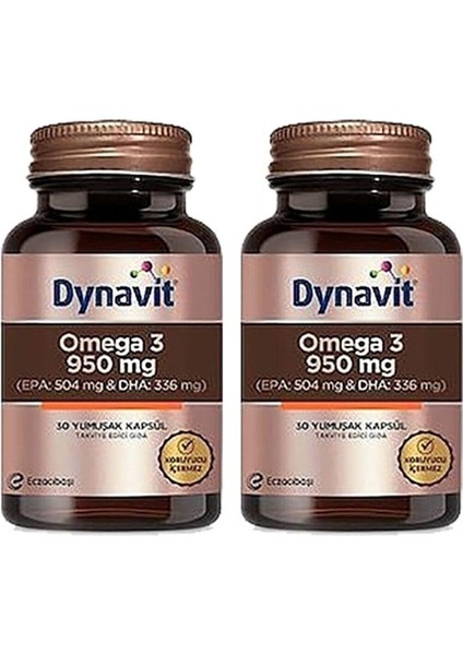 Omega 3 950 Mg 30 Yumuşak Kapsül 2 Adet