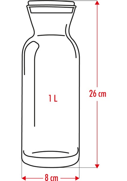 Mantar Kapaklı Karaf 1500 ml