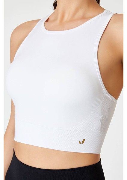 Vella Racerback Konfor Sport Bra Beyaz