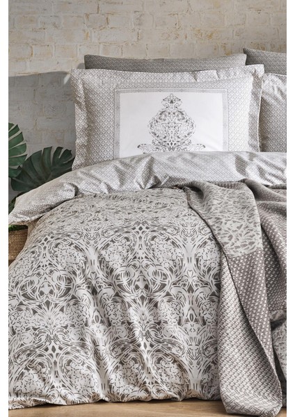 Dream Winter Çift Kişilik Battaniyeli Nevresim Takımı Vizon