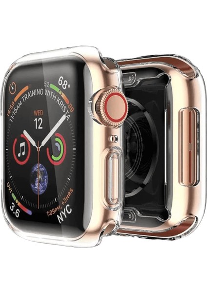 Binano Apple Watch 40MM Silikon Kasa ve Ekran Koruyucu Şeffaf