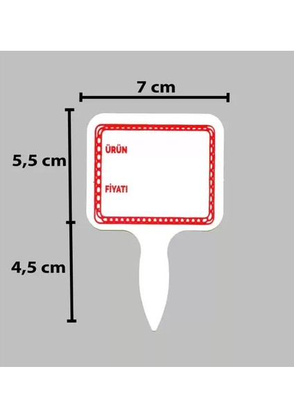 Pvc Tatlıcı Baharat Kuruyemişci Mini Etiket