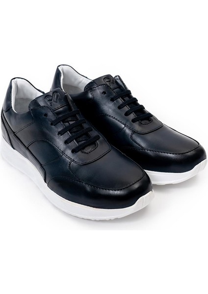 Erkek Lacivert Hakiki Deri Sneaker Ayakkabı fiyatları