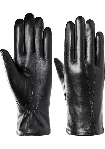 Kadın Kadife Deri Kışlık Eldivenler (Yurt Dışından)