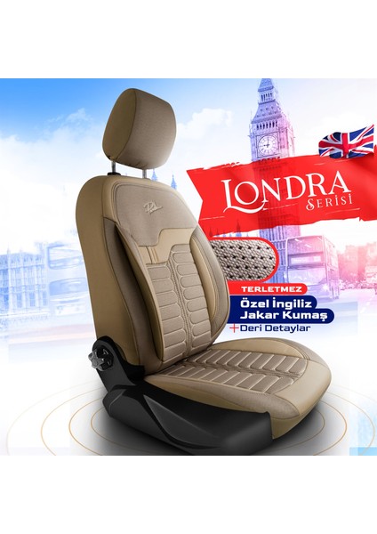 Londra Serisi Ingiliz Jakar Kumaş Oto Koltuk Kılıfı modelleri