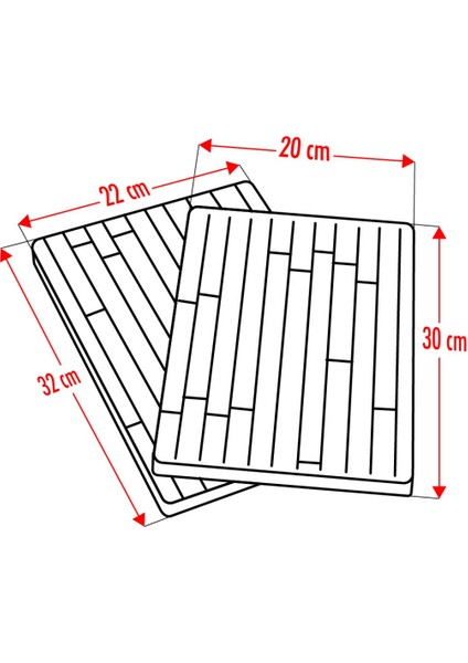 2'li Bambu Kesme Tahtası Sunum Tahtası 22X32 modelleri