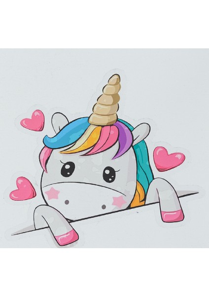 Unicorn Sticker Klozet Banyo Wc Sticker