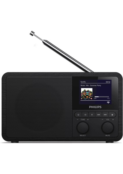 TAPR802/12  Dab+Fm  Saatli Radyo (Bluetooth, Kapanma Zamanlayıcısı, Çift Alarm, Spotify Connect) Siyah