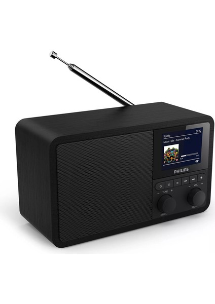 TAPR802/12  Dab+Fm  Saatli Radyo (Bluetooth, Kapanma Zamanlayıcısı, Çift Alarm, Spotify Connect) Siyah