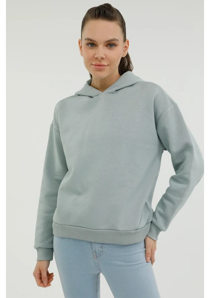 W-SDK240 Rachel Back Prın A Mınt Kadın Sweatshirt