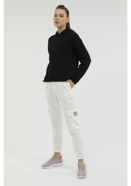 W-SDK240 Rachel Back Prın Siyah Kadın Sweatshirt