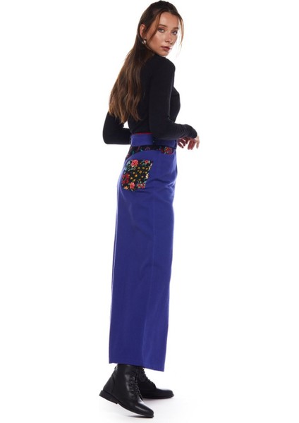 Pazen Saks Geniş Paça Pantolon