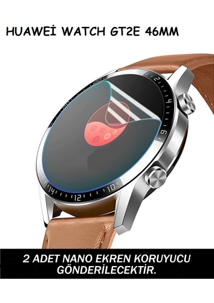 Huawei Watch GT2E (46MM) Uyumlu (2 Adet) Ekran Koruyucu Nano Jelatin