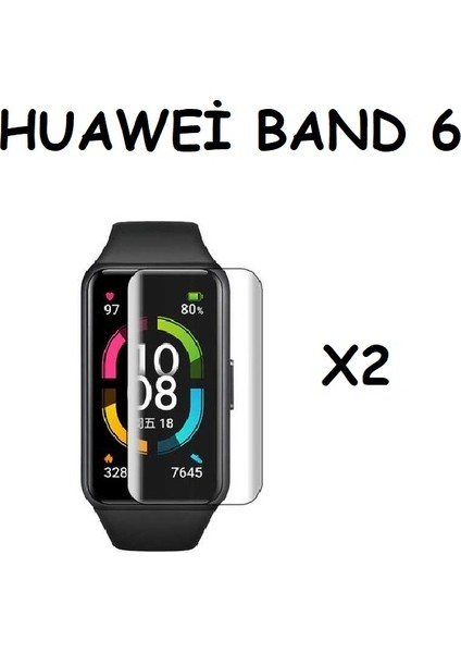 Huawei Band 6 Uyumlu (2 Adet) Ekran Koruyucu Nano Jelatin