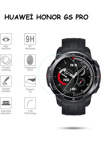 Huawei Honor Watch Gs Pro Uyumlu (2 Adet) Ekran Koruyucu Nano Jelatin