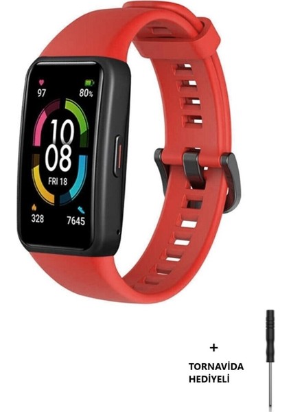 Huawei Band 6 ve Honor Band 6 Uyumlu Soft (Yüksek Kalite) Silikon Kordon Kayış