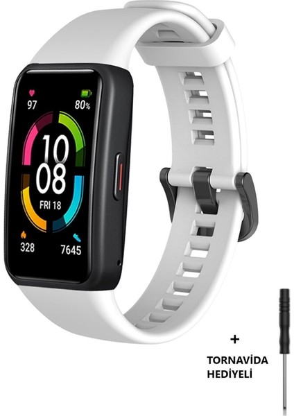 Huawei Band 6 ve Honor Band 6 Uyumlu Soft Silikon Kordon Kayış