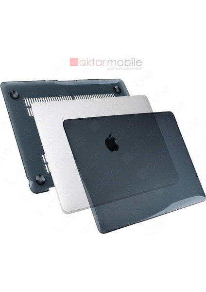 MacBook Air M2 13.6" 2022 A2681 Uyumlu Kılıf Koruyucu Kapak Parlak Şeffaf Tasarım Hava Kanallı modelleri