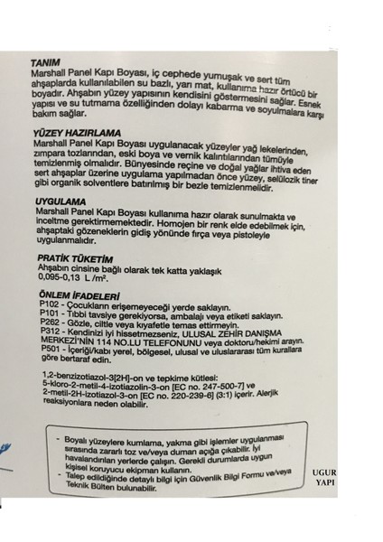 Su Bazlı Panel Kapı Boyası 2.5 L - Yeni Plastik Ambalaj BEYAZ