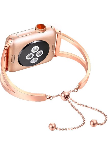 Apple Watch 42/44/45MM Bilezik Metal Premium Kordon Kayış Bileklik Kordon