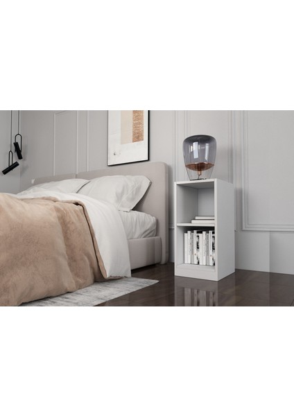 Raflı Beyaz Komodin KMD-1035 fiyatları