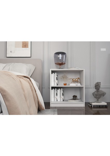 Raflı Beyaz Komodin KMD-1040