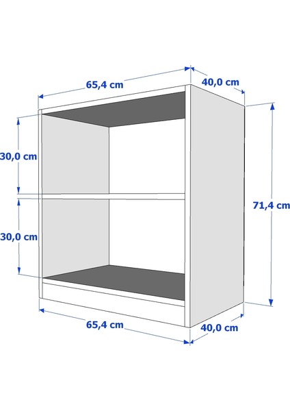 Raflı Beyaz Komodin KMD-1040 modelleri