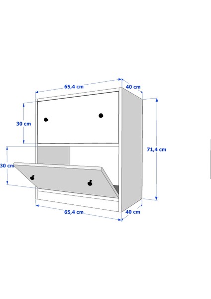 Iki Çekmeceli Beyaz Komodin ÇITALSIZKMD-1043-Ç fırsatları