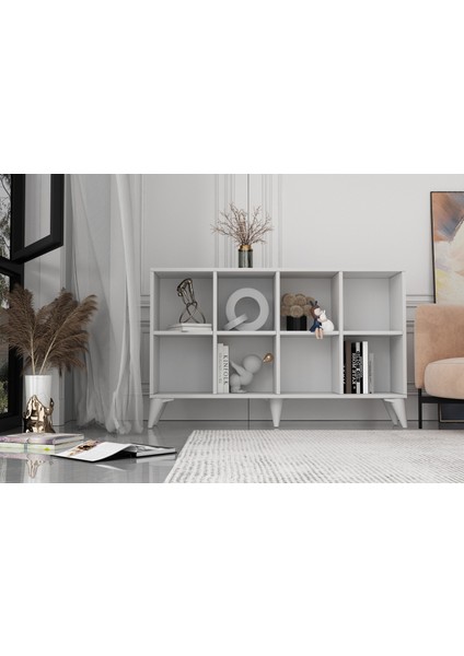 Ayaklı Raflı Beyaz Şifonyer ŞFN-1089