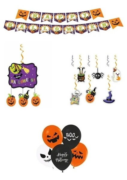 Halloween Cadılar Bayramı Balonlu Asma Süs Set