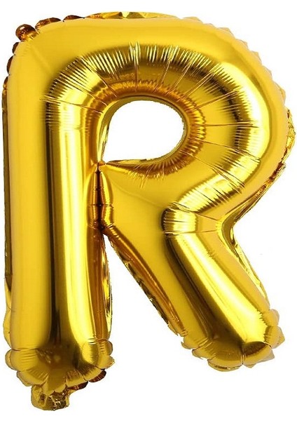 R Harfi Gold Folyo Balon 40ınc 100CM Harf Balon