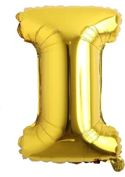 I Harfi Gold Folyo Balon 40ınc 100CM Harf Balon