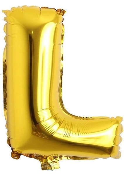 L Harfi Gold Folyo Balon 40ınc 100CM Harf Balon