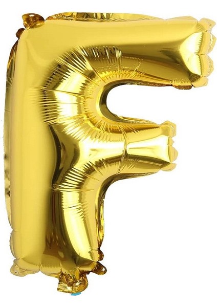 F Harfi Gold Folyo Balon 40ınc 100CM Harf Balon