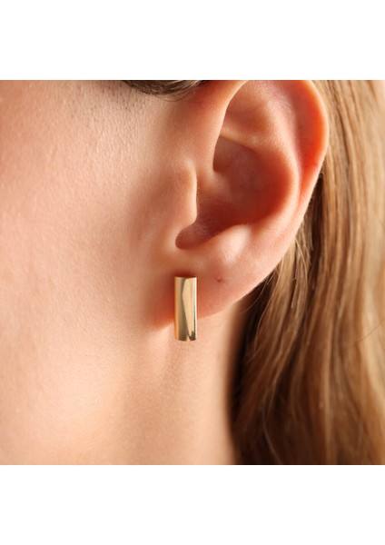 14 Ayar Altın Küp Küpe Italy Rod 1.5 cm