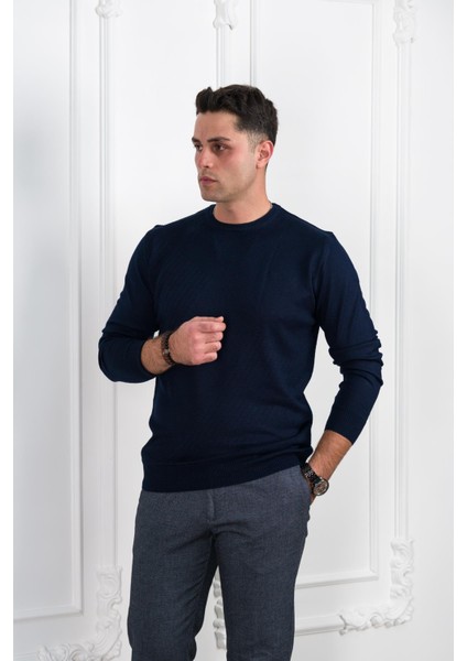 Sıfır Yaka Regular Fit Desenli Erkek Kazak fiyatları