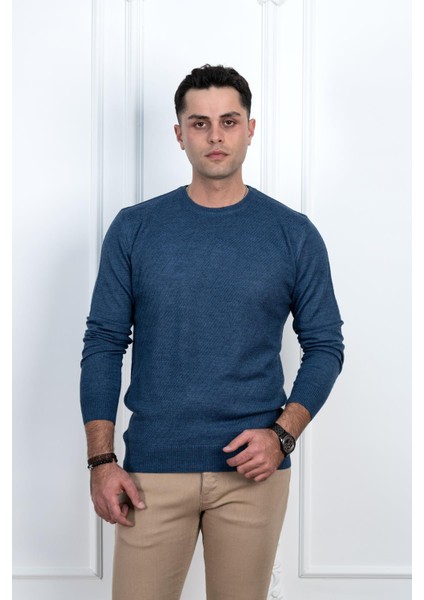 Sıfır Yaka Regular Fit Desenli Erkek Kazak fiyatları