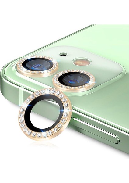 Iphone 13 /13 Mini Uyumlu Swarovski Taşlı 3D Kamera Lens Koruyucu Gold [2'li Set] fiyatları