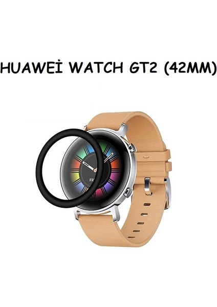 Huawei Watch Gt2 (42MM), 3D Tam Kaplayan Kırılmaz ( Yüksek Kalite ) Nano Ekran Koruyucu
