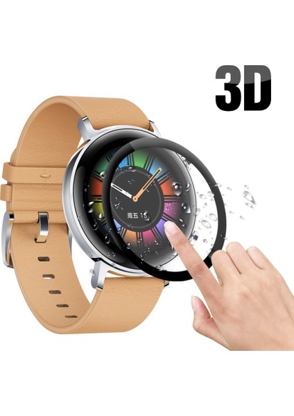 Huawei Watch Gt2 (42MM), 3D Tam Kaplayan Kırılmaz ( Yüksek Kalite ) Nano Ekran Koruyucu modelleri