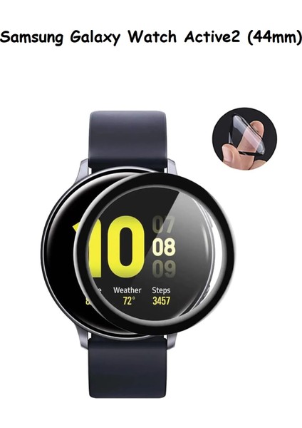 Samsung Galaxy Watch Active2 (44MM), 3D Tam Kaplayan ( Yüksek Kalite ) Kırılmaz Nano Ekran Koruyucu