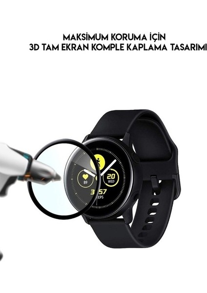 Samsung Galaxy Watch Active2 (44MM), 3D Tam Kaplayan ( Yüksek Kalite ) Kırılmaz Nano Ekran Koruyucu