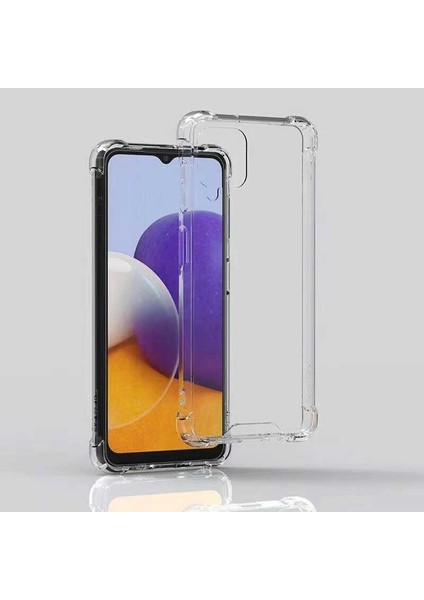 Samsung Galaxy M22 Köşe Korumalı Şeffaf Darbe Emici Telefon Kılıfı